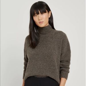 Frank & Oak Mockneck Sweater in Charcoal